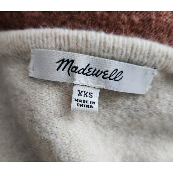 Madewell Kent Colorblock Cardigan Sweater in Coziest Yarn Women's Size XXS - Picture 10 of 11